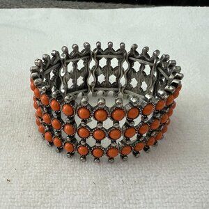 3/$15 or 4/$20 Orange and Silver Bracelet
